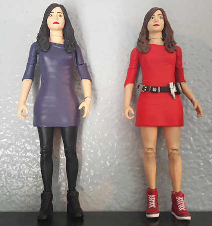 Clara in Purple and in Red Dress
