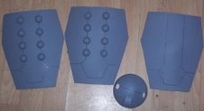 Custom Dalek Emperor fibreglass panels