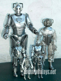 Cyberman 12 inch Character Options, Denys Fisher Cyberman, 5 inch Cyber Leader & Cyberman, and Dapol Cyberman - Thanks Ian