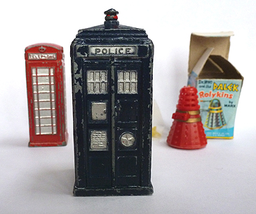 Dinky Police Hut and Dalek Rolykins by Marx Toys
