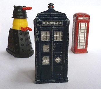 Cherilea Dalek, Dinky Police Box and Dinky Telephone Box