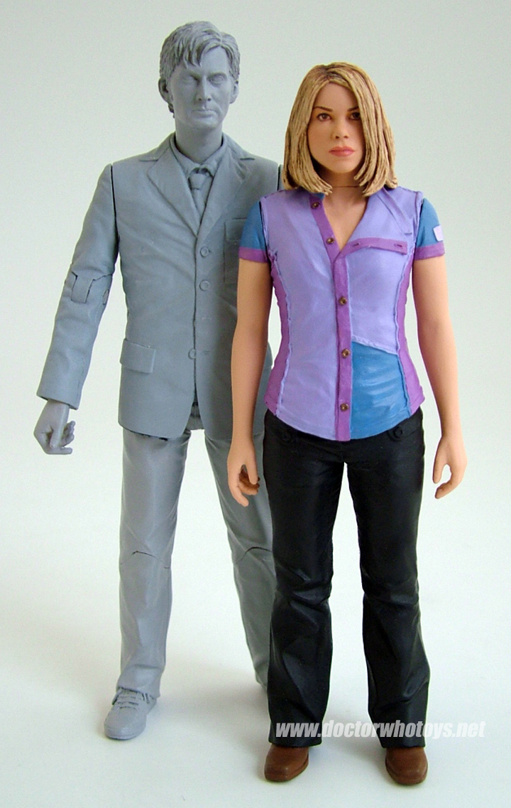 10th Doctor Original Sculpt with Rose Tyler Version 2 Approval Deco - All images exclusively approved for use only on doctorwhotoys.net by Designworks, Character Options and BBC