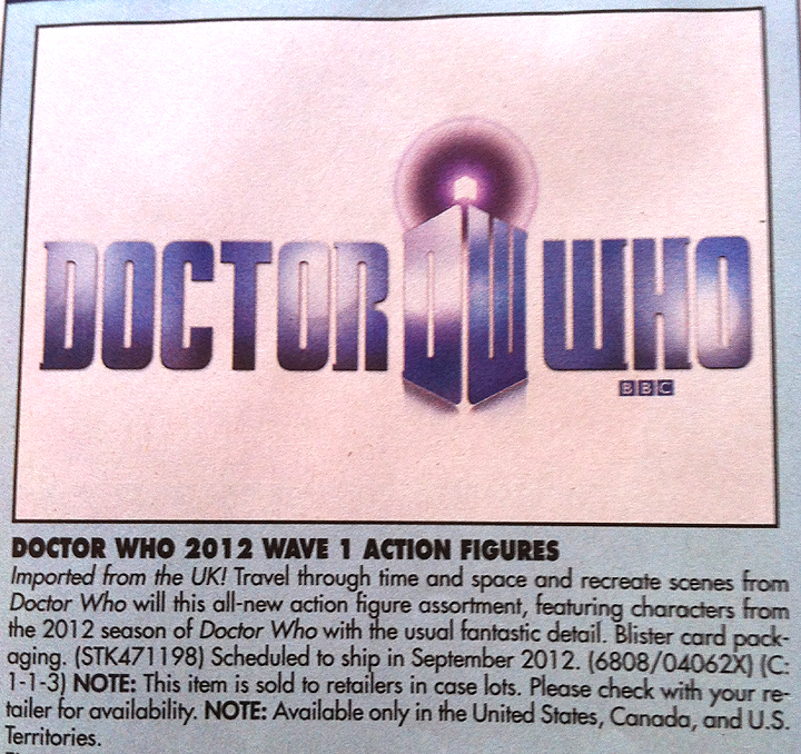 Wave 1 Doctor Who Figures due September 2012