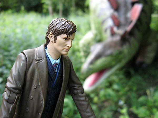 David Tennant's The Doctor Tenth Doctor Who Action Figure with Dinosaur