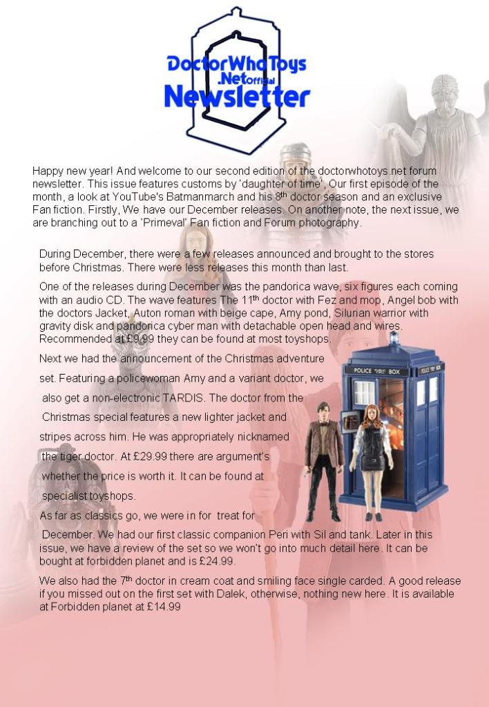 Doctor Who Toys Newsletter Issue 2