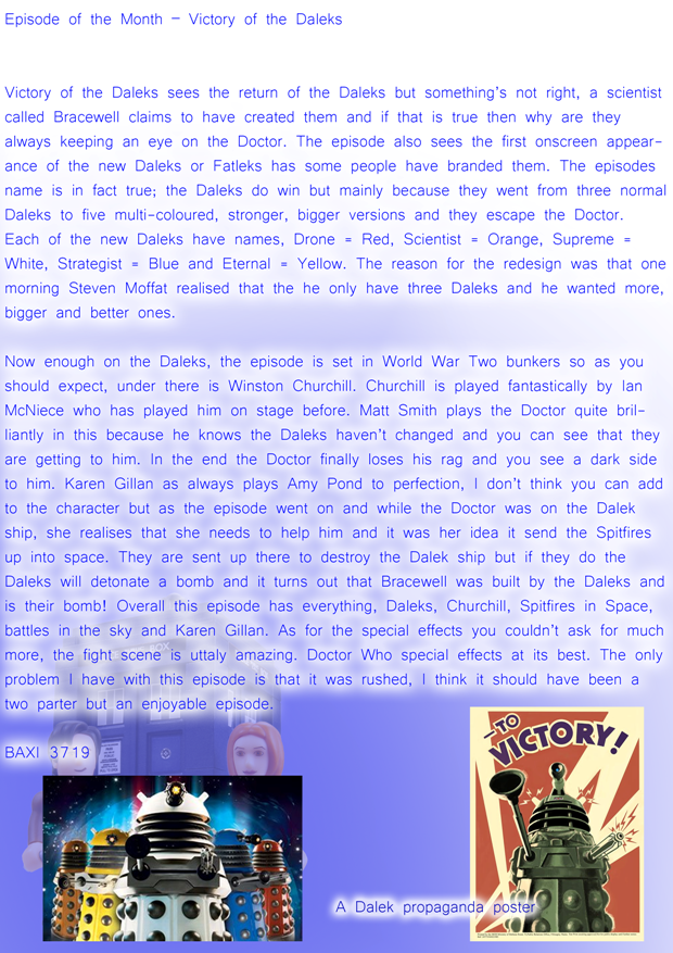 Doctor Who Toys Newsletter Issue 3