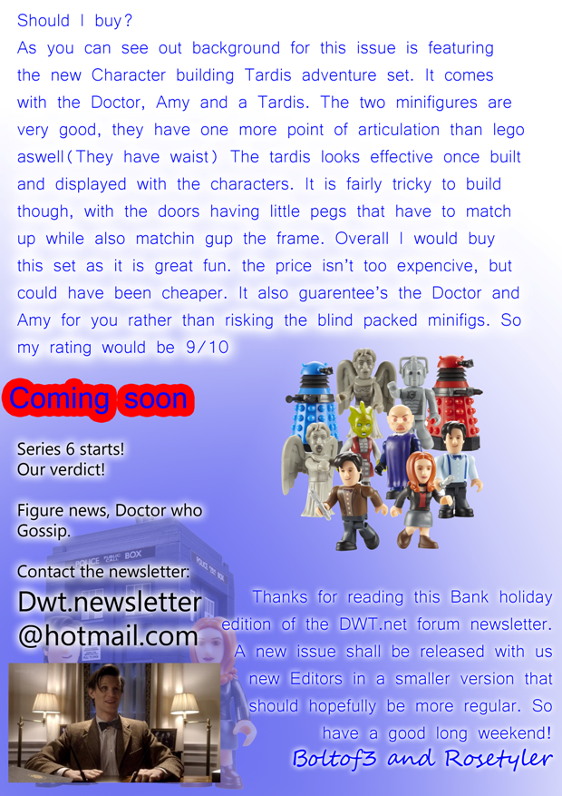 Doctor Who Toys Newsletter Issue 3