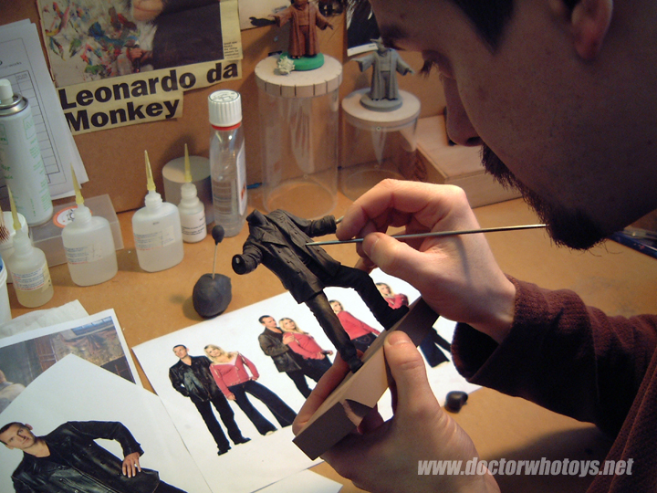 Andrew Teal Sculpting the 9th Doctor - All images exclusively approved for use only on doctorwhotoys.net by Designworks, Character Options and BBC