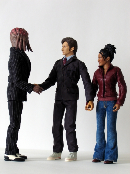 Dalek Sec Hybrid, The Doctor and Martha Jones 12 Inch Action Figures