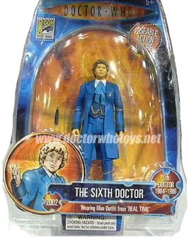 The Sixth Doctor Colin Baker in Blue Coat as seen in the BBC webcast Real Time