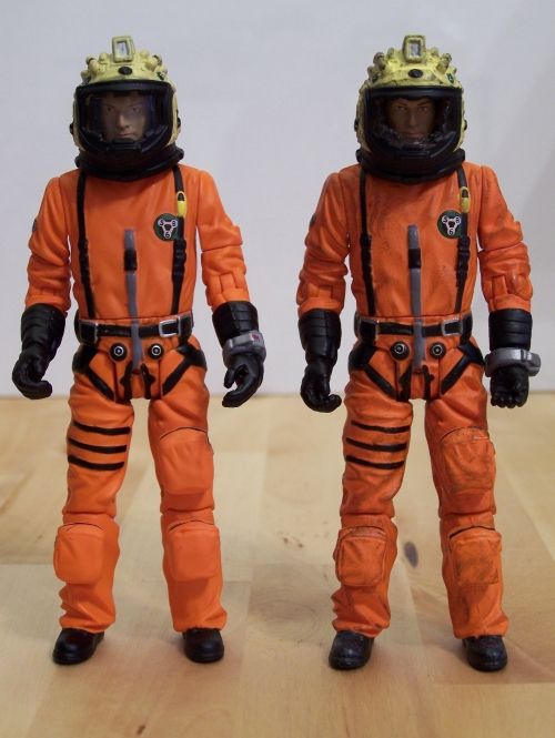 The Doctor in Spacesuit & The Tenth Doctor in Spacesuit with Smashed Visor