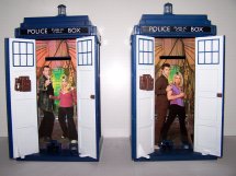 Interior of Tardis Money Box 9th Doctor & Rose version (2005) and 10th Doctor Tardis Money Box interior (2006)