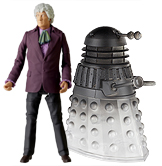 Third Doctor with Anti-Reflecting Light Wave Dalek
