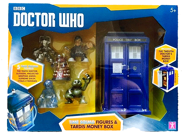 Time Squad Figures and 12th Doctor Tardis Money Box